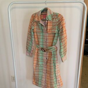 kate spade Multicolor Checkered Trench Coat